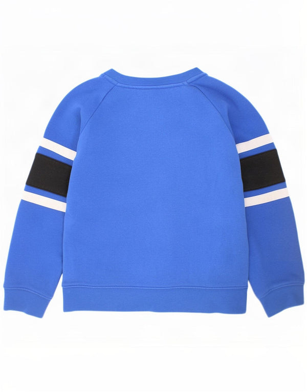 Nike Boys Graphic Sweatshirt Jumper 6-7 Years Large Blue Colourblock Cotton