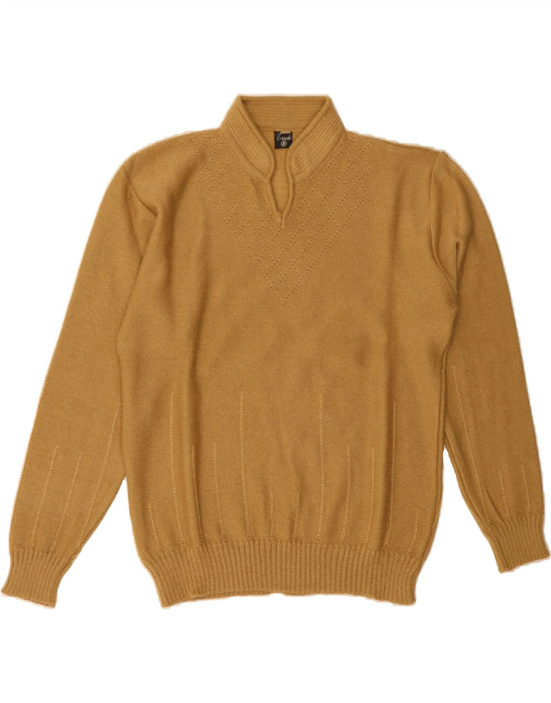ERREDI Womens Turtle Neck Jumper Sweater UK 14 Medium Brown Cotton Vintage Erredi and Second-Hand Erredi from Messina Hembry 