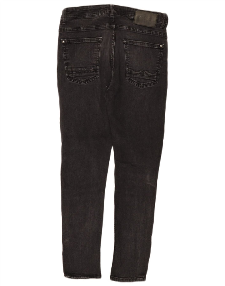 ZARA Womens Distressed Crop Skinny Jeans EU 40 Medium W31 L25 Black Cotton