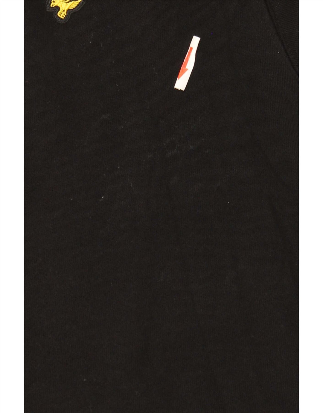 Lyle & Scott Mens Hoodie Jumper Medium Black Cotton