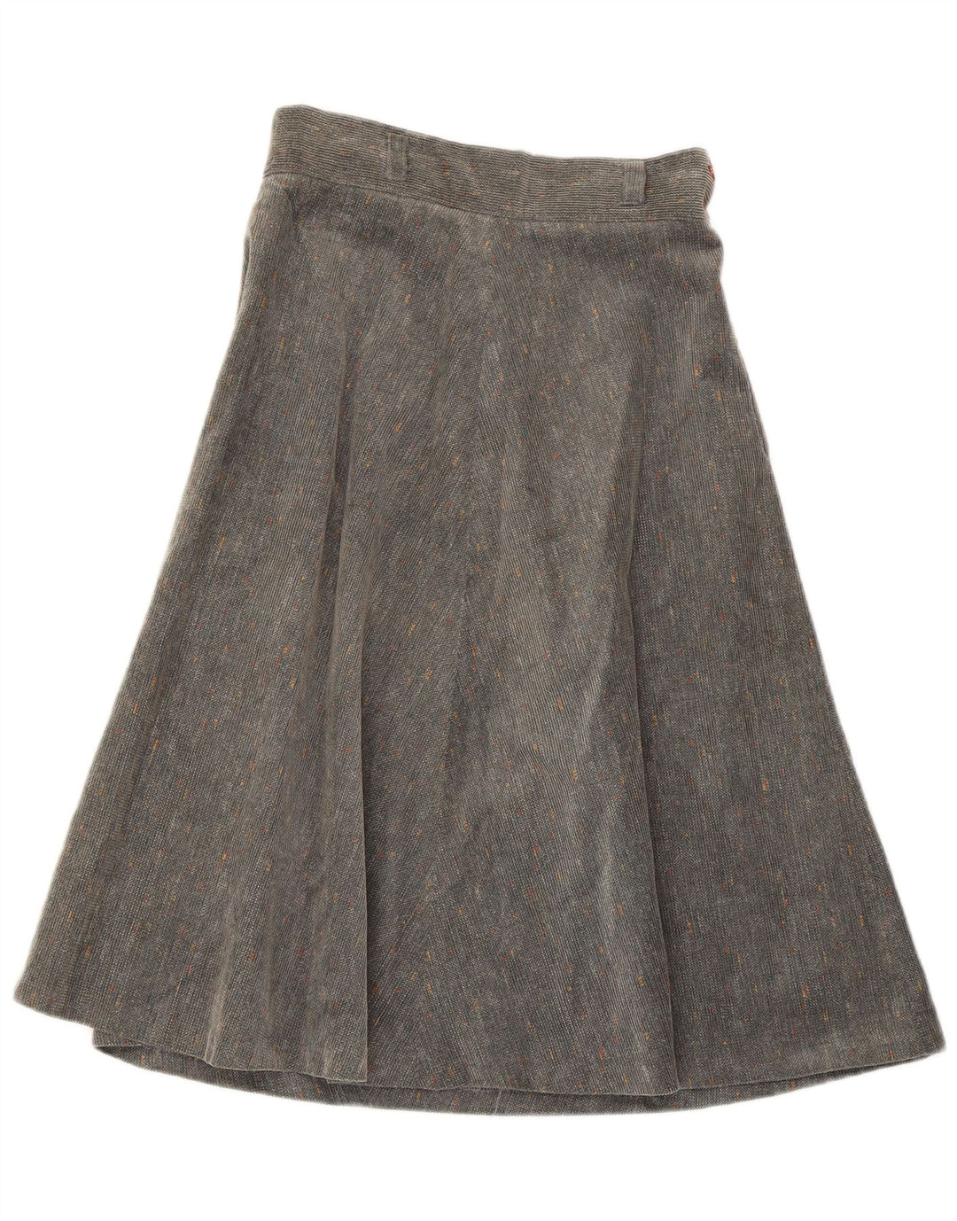 BRUGI Womens A-Line Skirt W28 Medium Grey Flecked Cotton