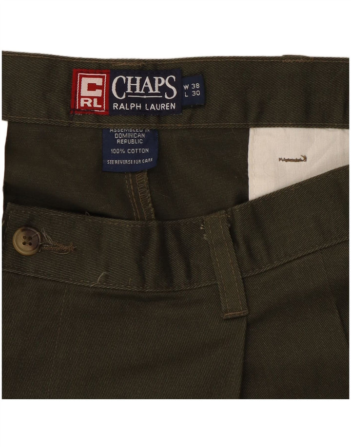 CHAPS RALPH LAUREN Mens Pegged Chino Trousers W38 L30  Khaki Cotton