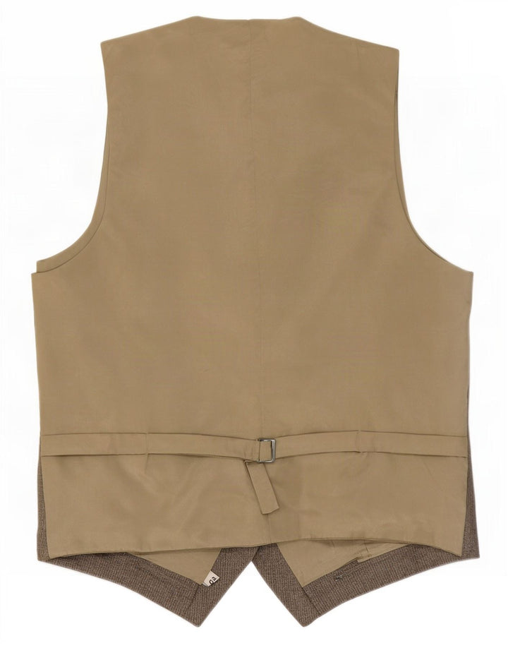 Vintage Mens Waistcoat IT 50 Medium Grey Herringbone