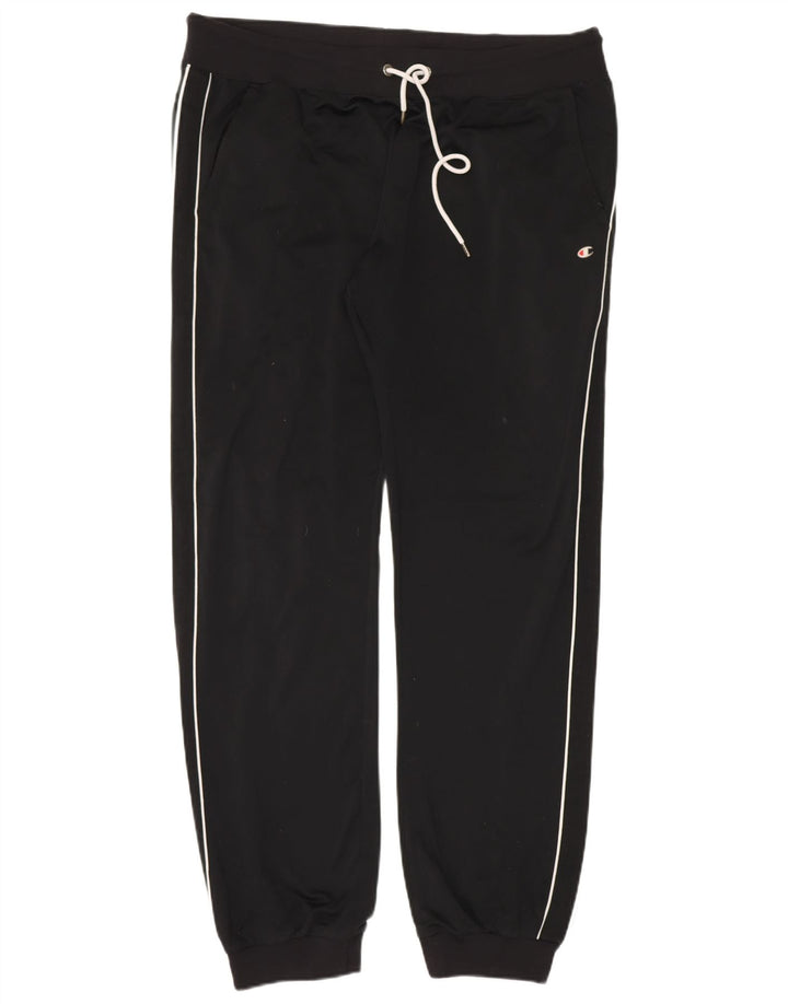 CHAMPION Mens Tracksuit Trousers Joggers 2XL  Black Polyester