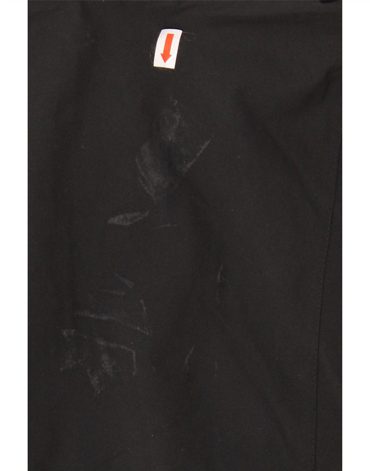 O'NEILL Womens Abstract Pattern Hooded Rain Jacket UK 14 Medium Black