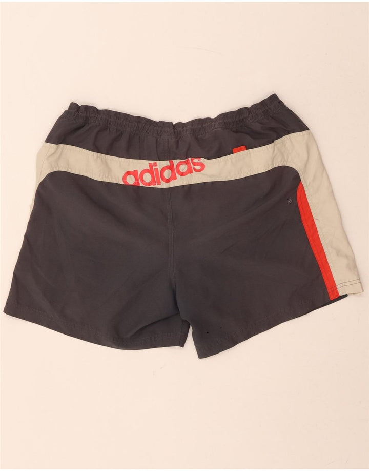 ADIDAS Mens Graphic Swimming Shorts XL  Grey Colourblock Polyester Vintage Adidas and Second-Hand Adidas from Messina Hembry 