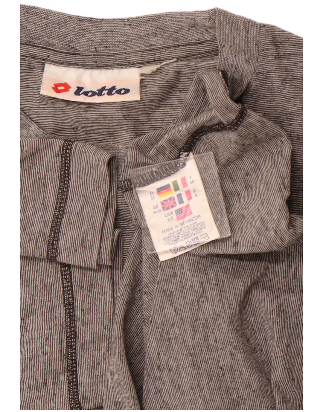 LOTTO Mens Graphic T-Shirt Top UK 44/46 2XL Grey Flecked Polyester