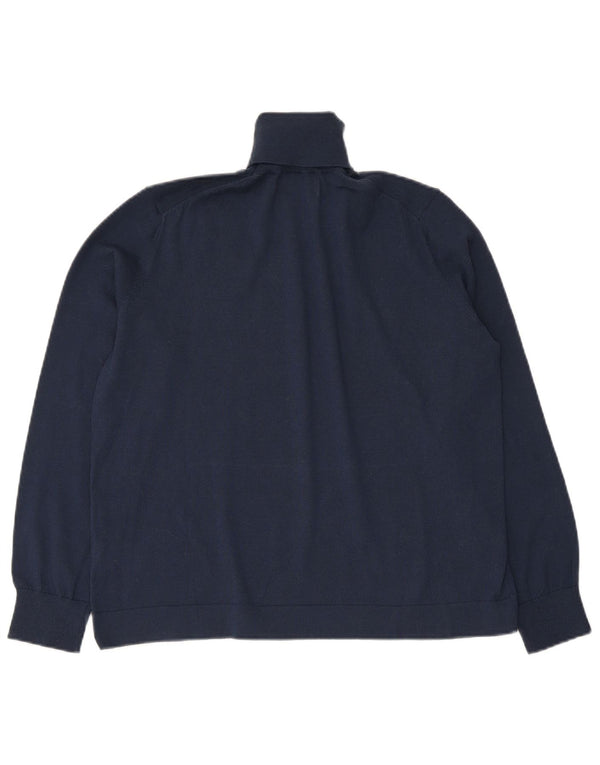 Indi & Cold Womens Oversized Roll Neck Jumper Sweater UK 10 Small Navy Blue