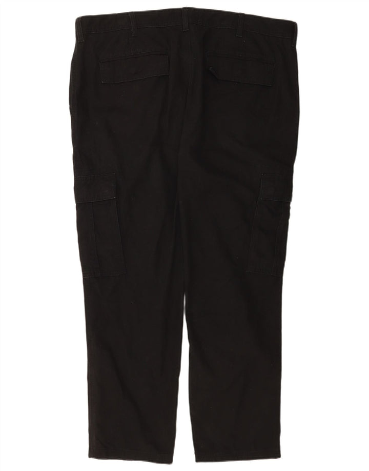 Marks & Spencer Mens Slim Cargo Trousers W40 L29 Black Cotton