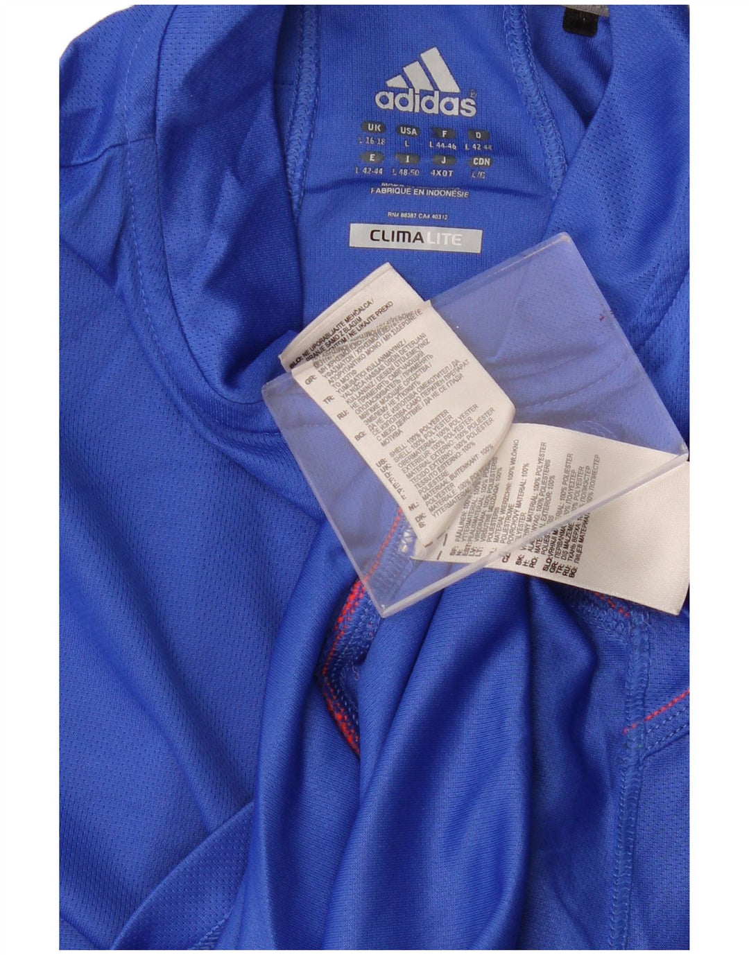 ADIDAS Womens Climalite Pullover Tracksuit Top UK 16/18 Large Blue