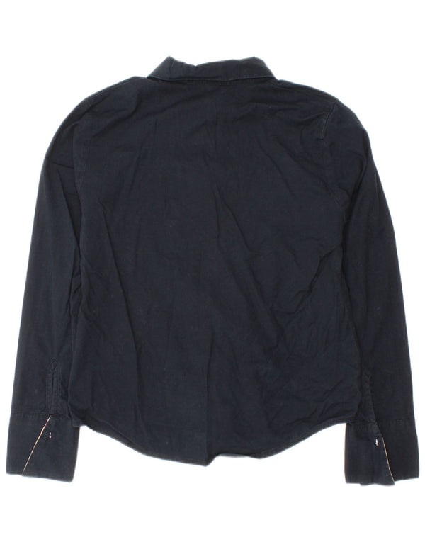 Burberry Girls Shirt 7-8 Years Navy Blue Cotton Classic