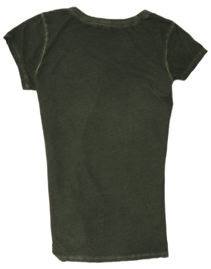G-Star Mens Graphic T-Shirt Top Medium Green Cotton