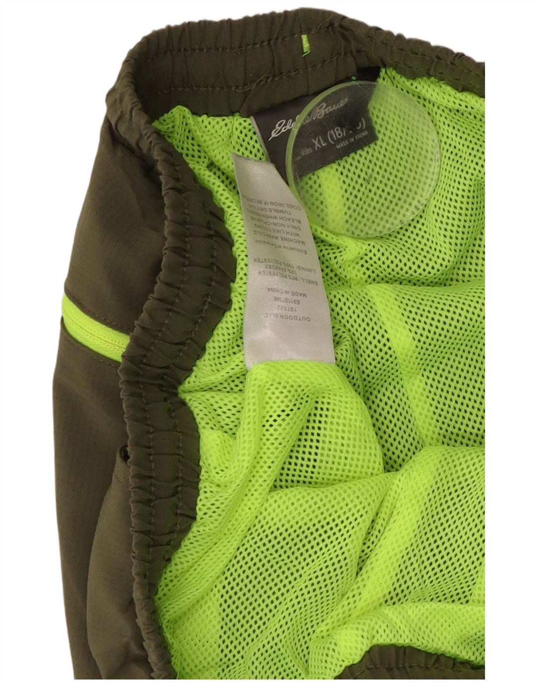 Eddie Bauer Boys Sport Shorts 15-16 Years XL  Khaki Polyester