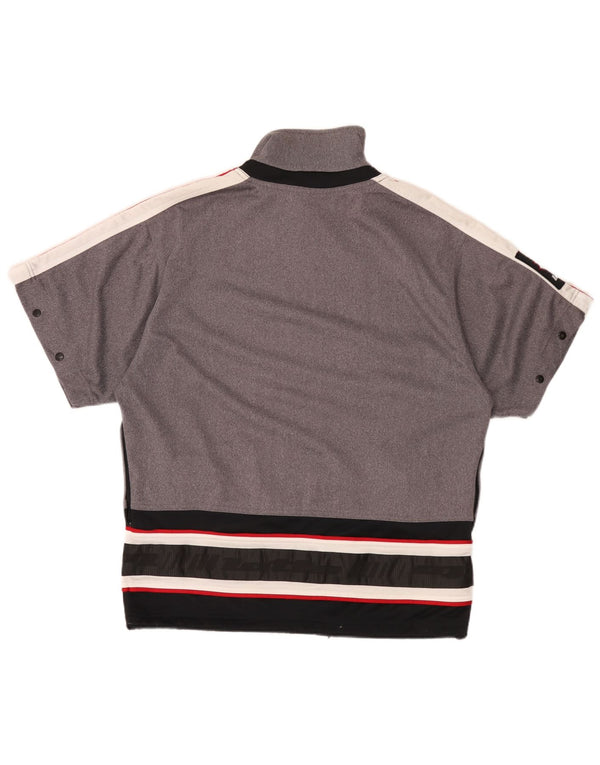 Lotto Mens Graphic Tracksuit Top Jacket Medium Grey Colourblock
