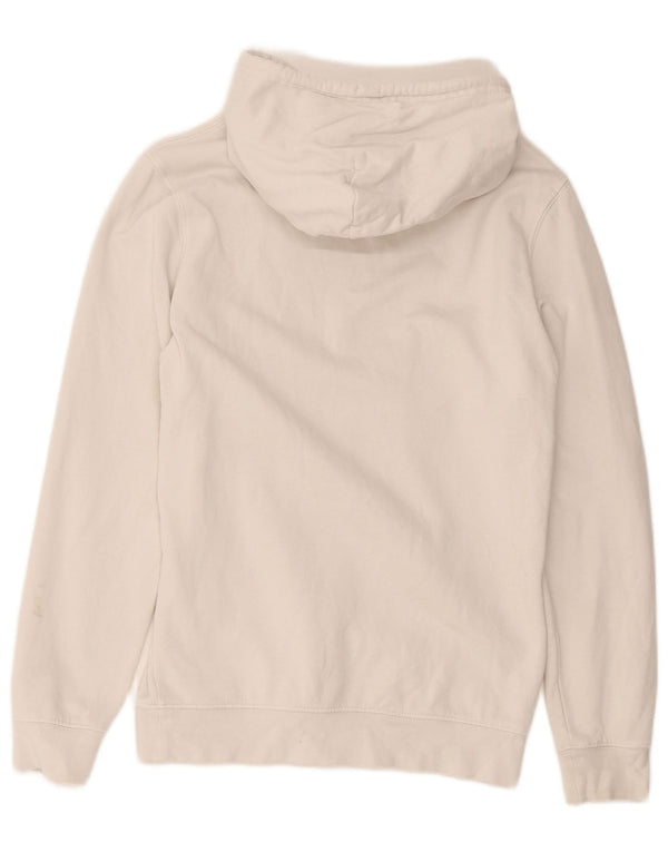 Champion Mens Graphic Hoodie Jumper Small White Cotton