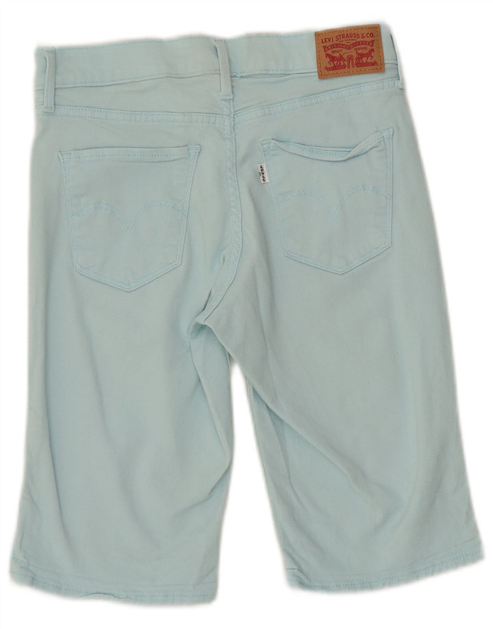 LEVI'S Womens Denim Shorts W27 Small  Turquoise Cotton