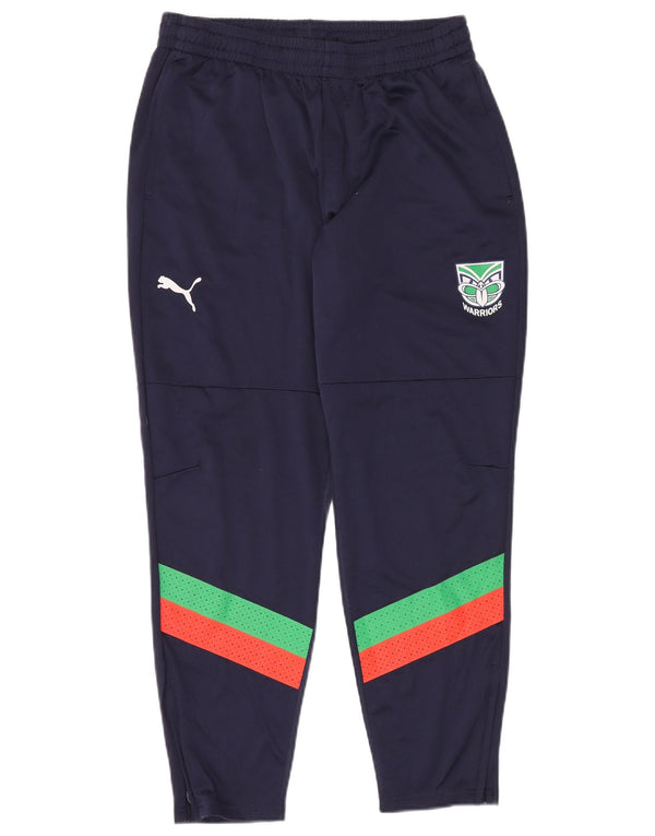 PUMA Mens Warriors Tracksuit Trousers XL Navy Blue Colourblock Polyester
