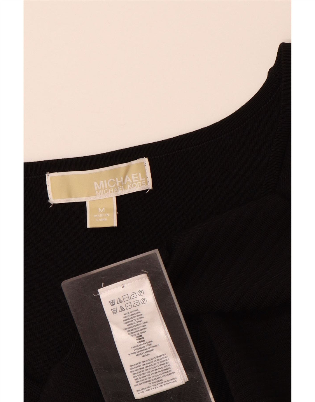 MICHAEL KORS Womens A-Line Dress UK 12 Medium Black Pinstripe Rayon