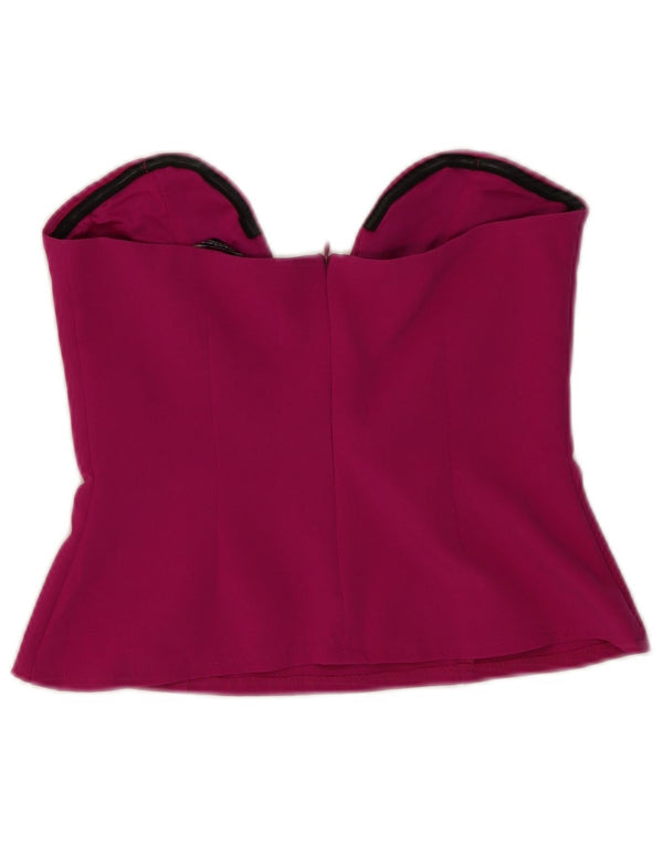 Zara Womens Strapless Top UK 12 Medium Purple