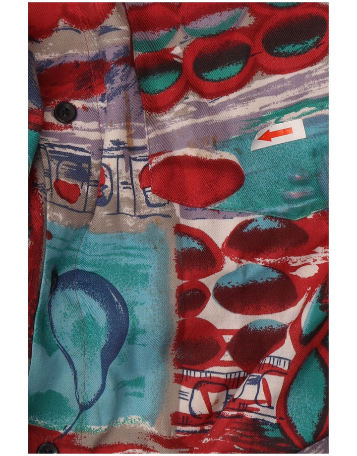Vintage Mens Abstract Pattern Shirt Small Multicoloured