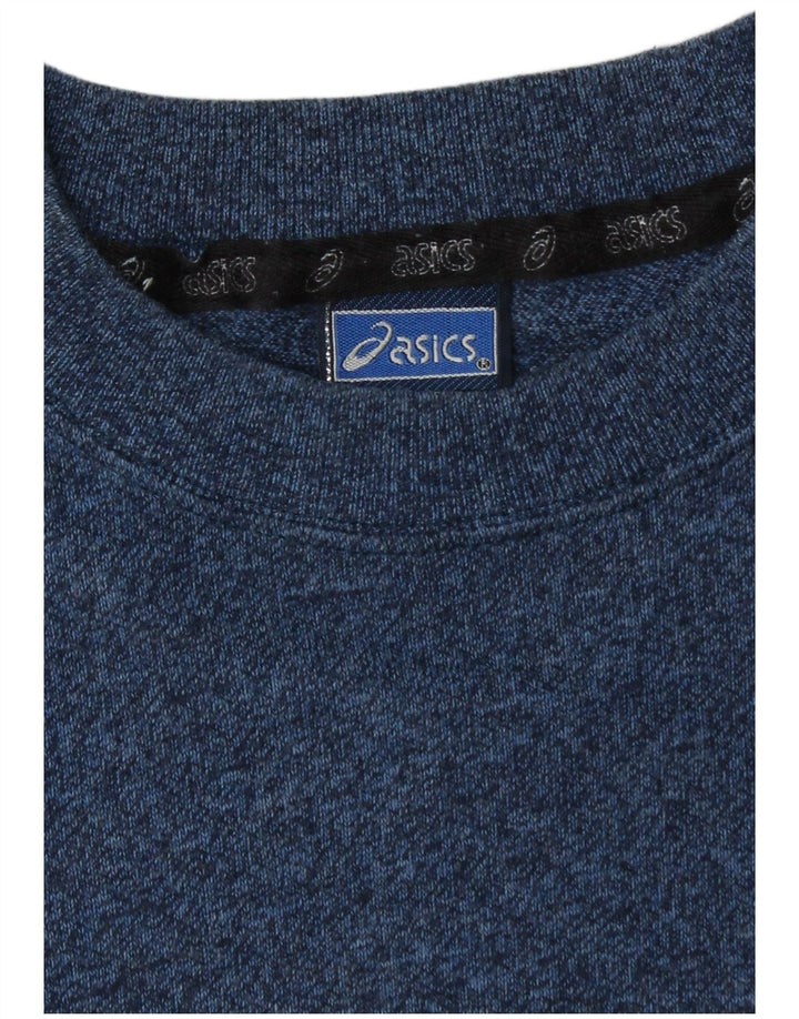 Asics Mens T-Shirt Top Medium Blue Flecked