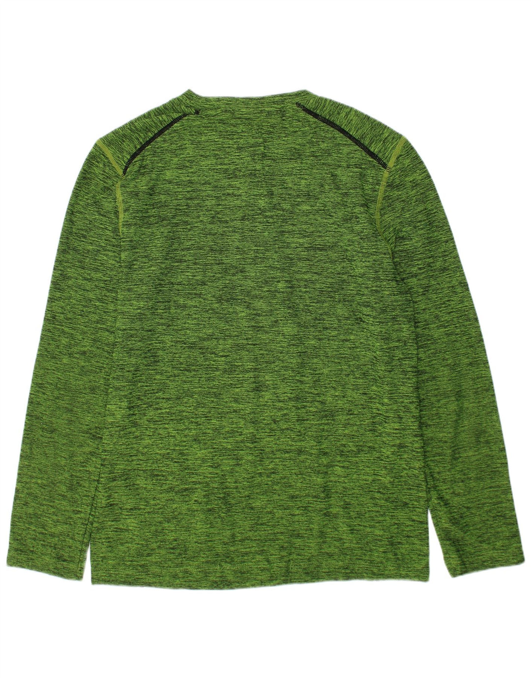 RUSSELL ATHLETIC Boys Dri-Power Top Long Sleeve 7-8 Years Medium Green