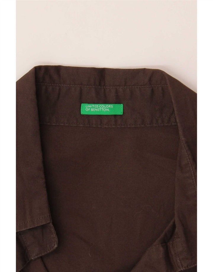 Benetton Womens Pullover Shirt UK 14 Medium Brown