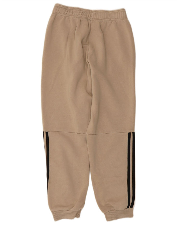 ADIDAS Boys Tracksuit Trousers Joggers 11-12 Years  Beige Cotton