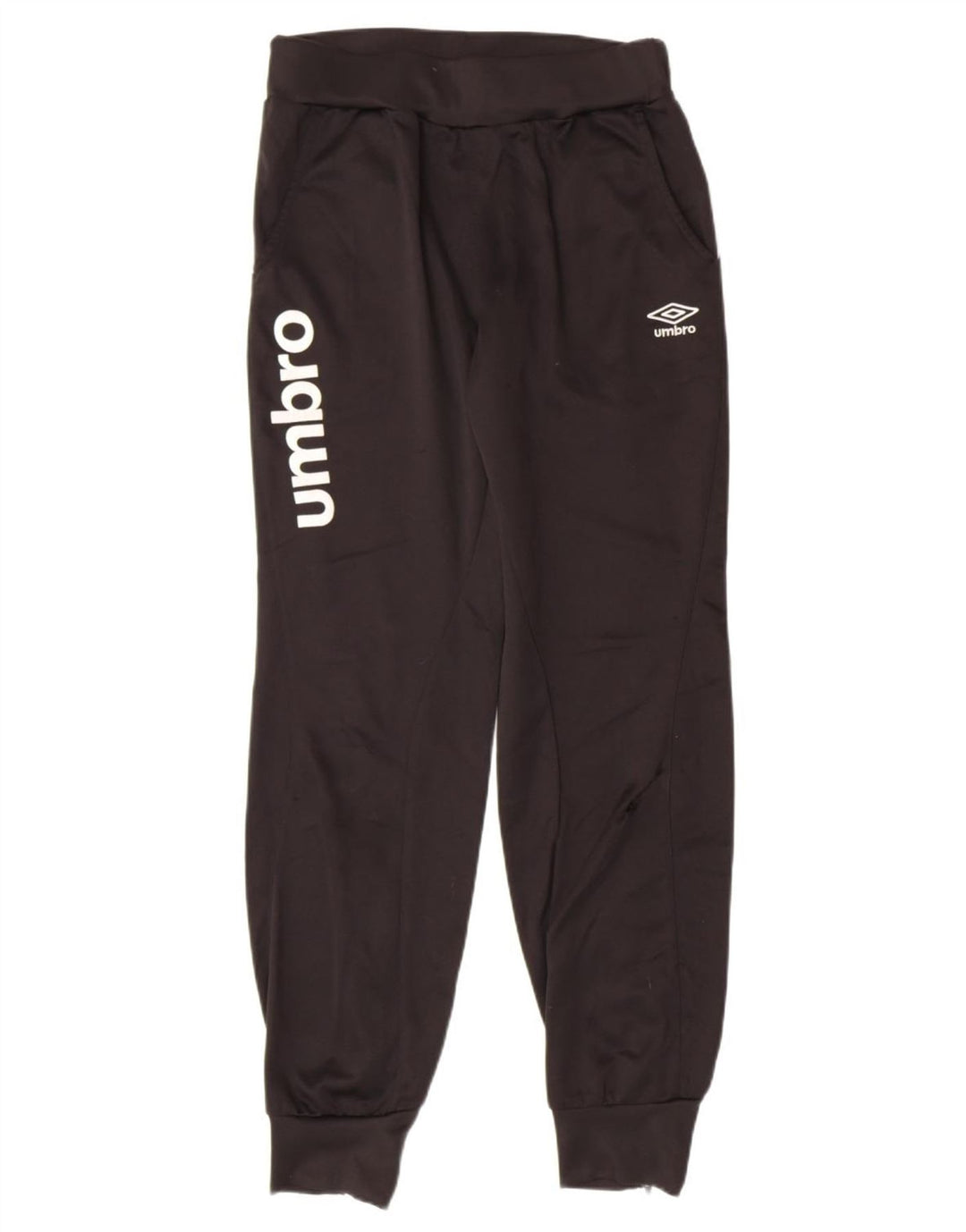 UMBRO Mens Tracksuit Trousers Joggers Small  Black Colourblock Polyester