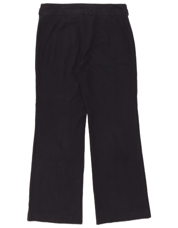 Marks & Spencer Womens Casual Trousers UK 14 Large W33 L32 Navy Blue