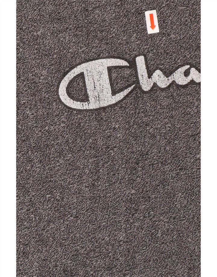 Champion Mens Graphic T-Shirt Top Medium Grey Flecked