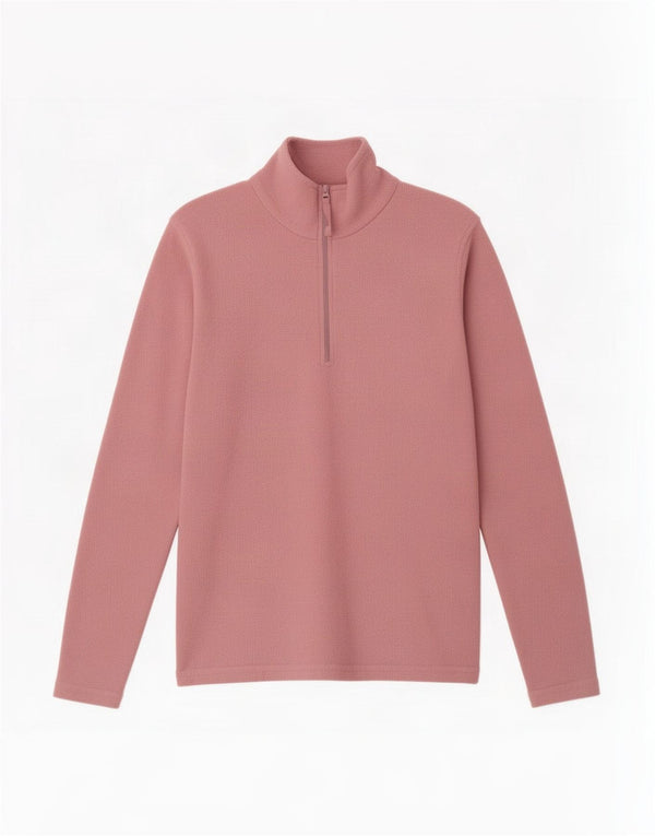 Mountain Warehouse Womens Zip Neck Fleece Jumper UK 6 XS Pink Polyester