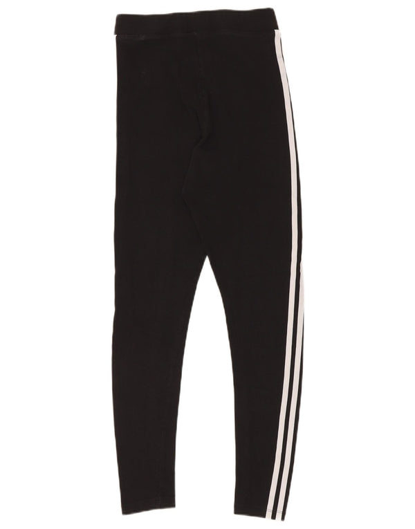ADIDAS Womens Leggings UK 8 Small Black Cotton