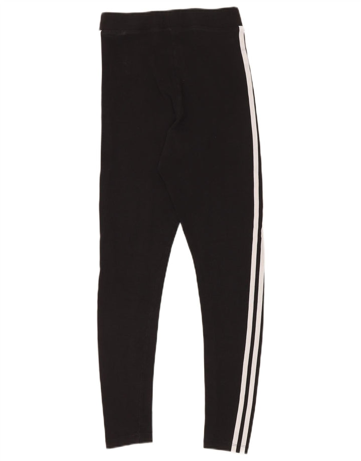 ADIDAS Womens Leggings UK 8 Small Black Cotton