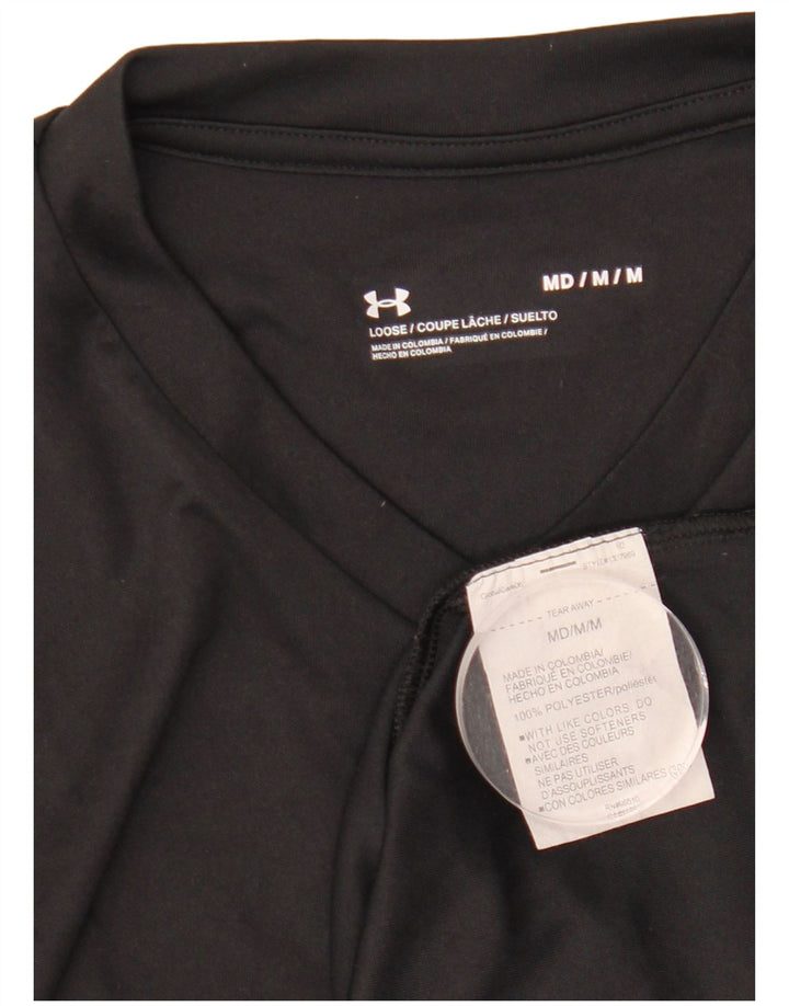 UNDER ARMOUR Mens T-Shirt Top Medium Black Polyester