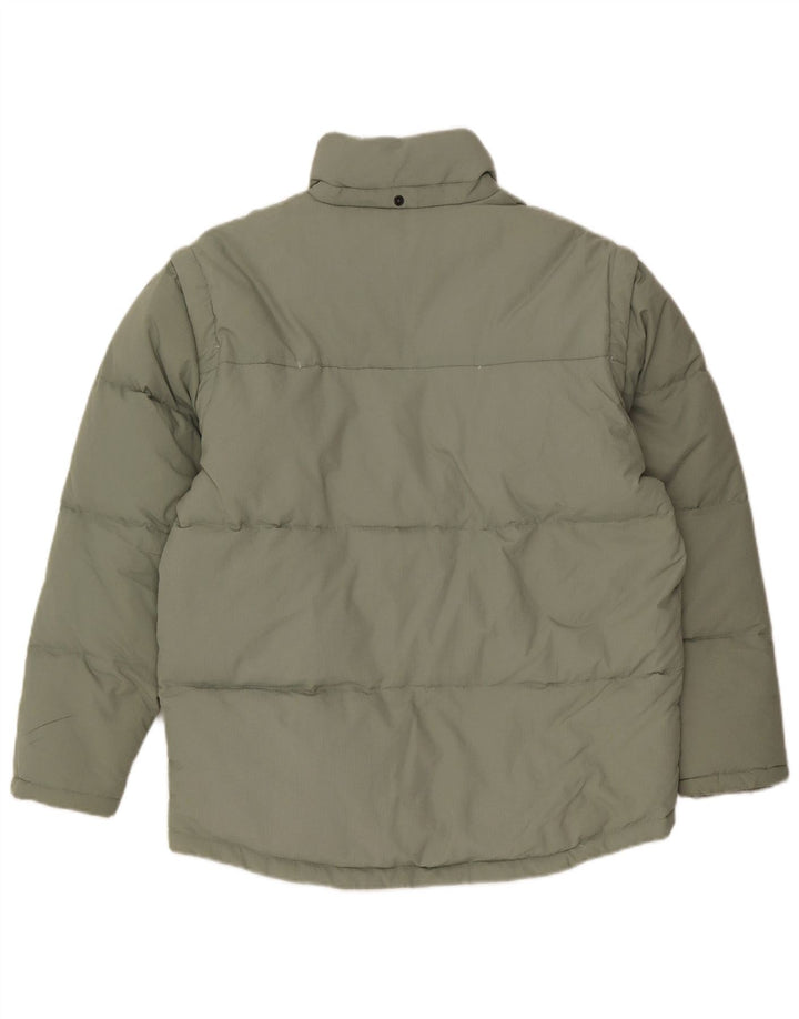 Fila Mens Padded Jacket UK 36 Small Khaki Polyamide