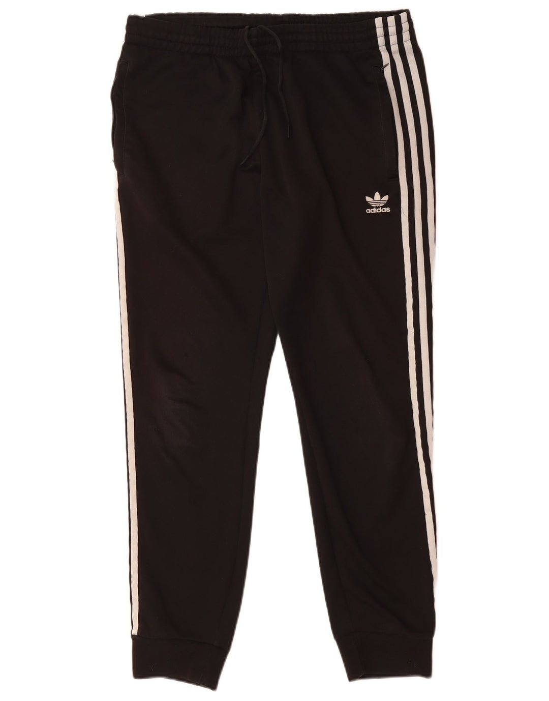 Adidas Mens Tracksuit Trousers Joggers Medium Black Polyester