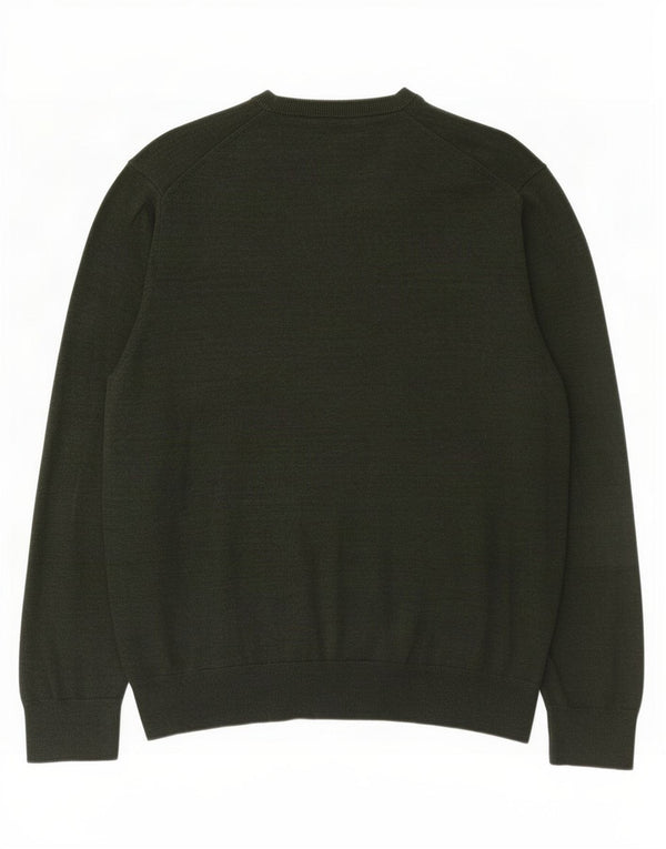 Marks & Spencer Mens Crew Neck Jumper Sweater 2XL Khaki Cotton