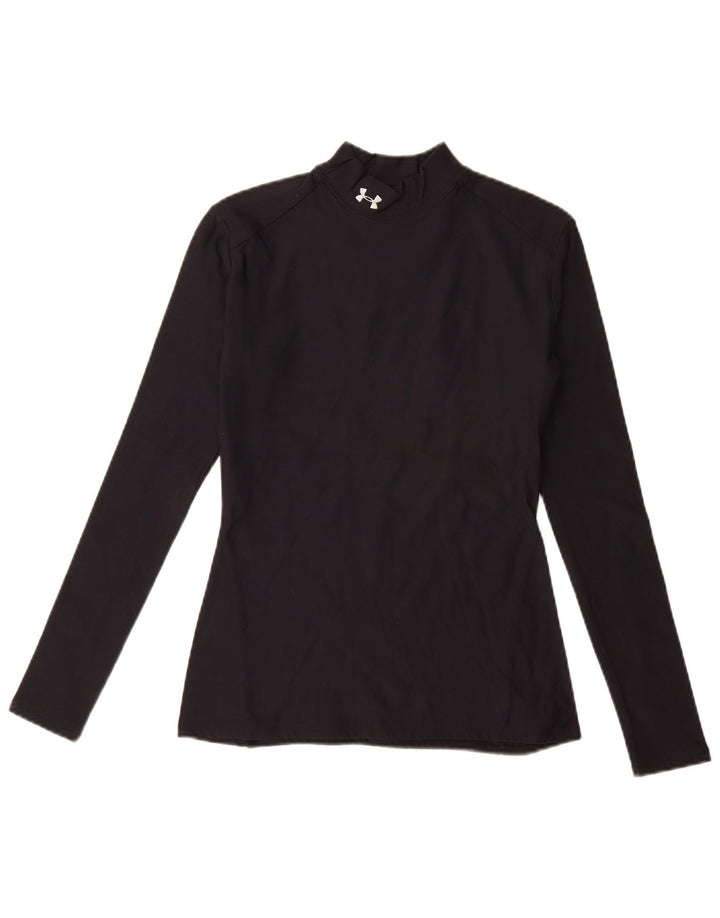 UNDER ARMOUR Girls Top Long Sleeve 13-14 Years Black