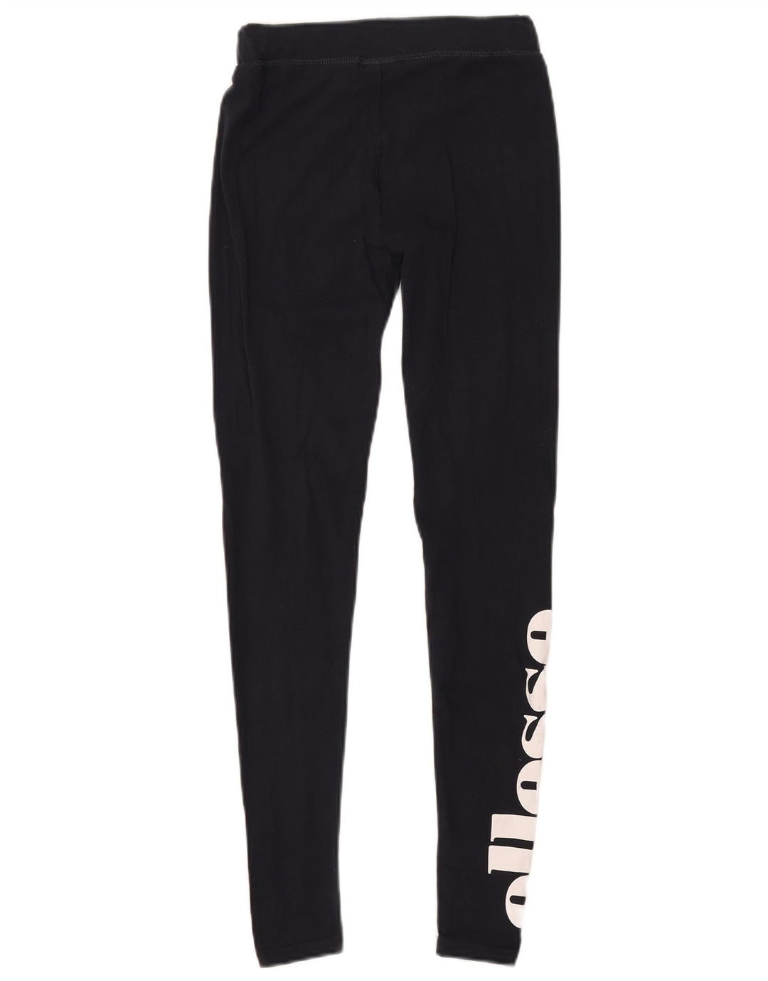 ELLESSE Womens Graphic Leggings UK 8 Small Navy Blue Cotton