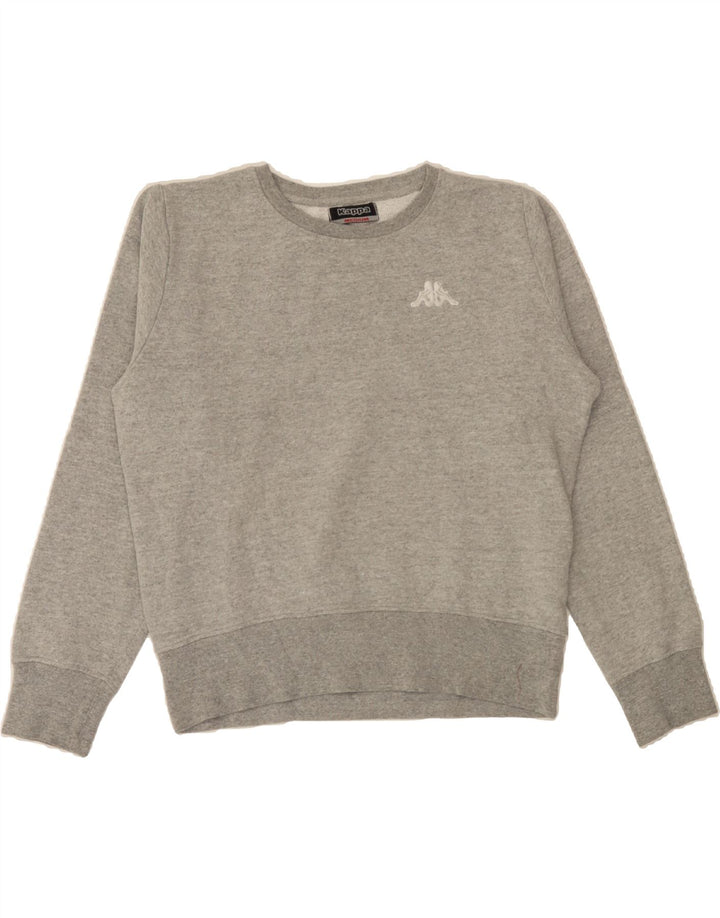 KAPPA Womens Sweatshirt Jumper UK 14 Medium Grey Cotton Vintage Kappa and Second-Hand Kappa from Messina Hembry 