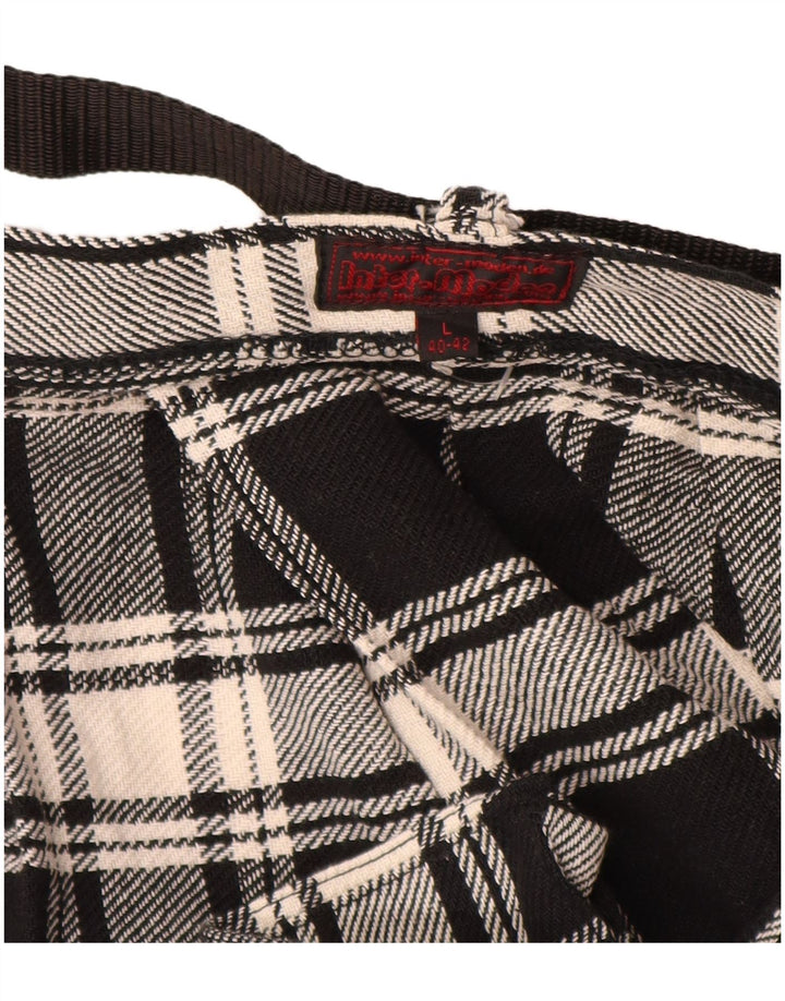 INTER-MODEN Womens A-Line Skirt EU 40/42 Large W32  Black Plaid
