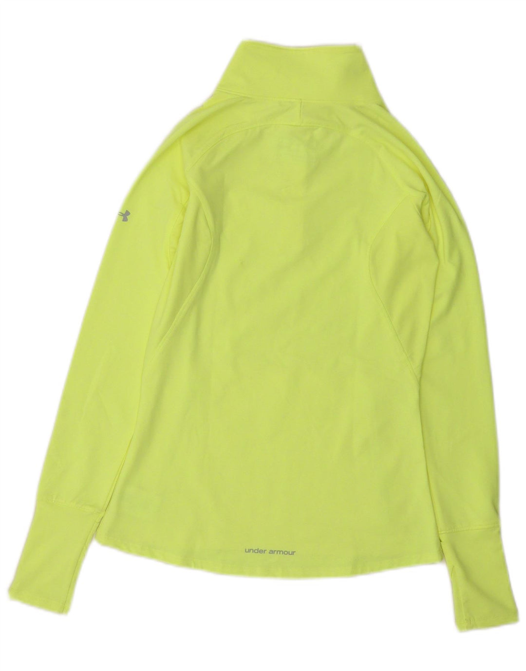Under Armour Womens Cold Gear Pullover Tracksuit Top UK 8 Small Yellow