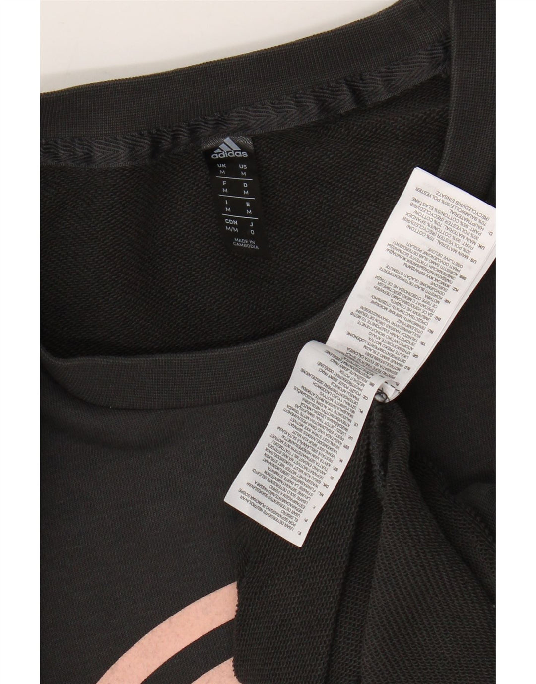 ADIDAS Mens Graphic Sweatshirt Jumper Medium Grey Cotton