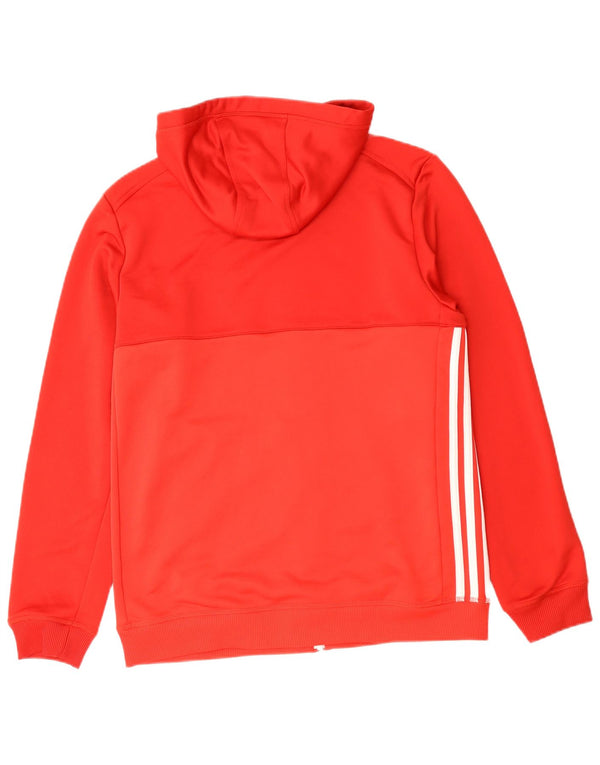 Adidas Mens Climalite Zip Hoodie Sweater Medium Red Polyester