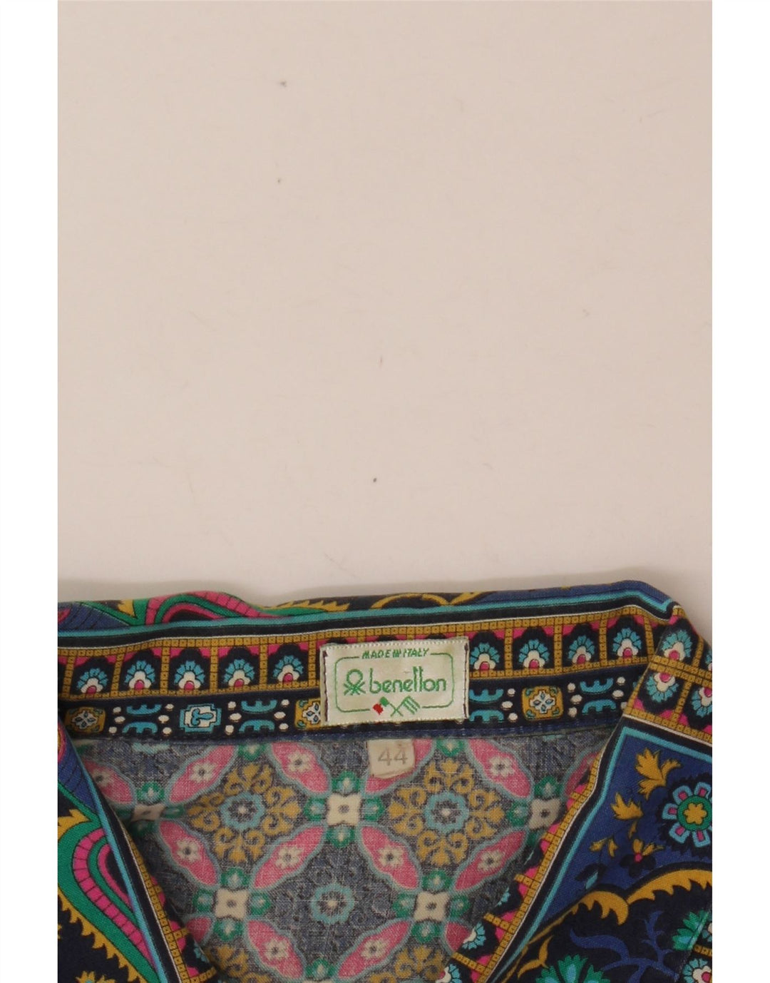 BENETTON Womens Oversized Shirt IT 44 Medium Multicoloured Patchwork