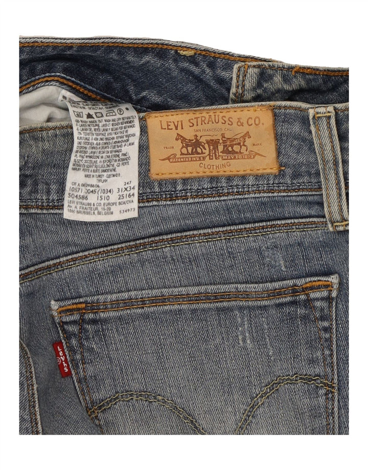 LEVI'S Womens 571 Slim Jeans W31 L29 Blue Cotton Vintage Levi's and Second-Hand Levi's from Messina Hembry 