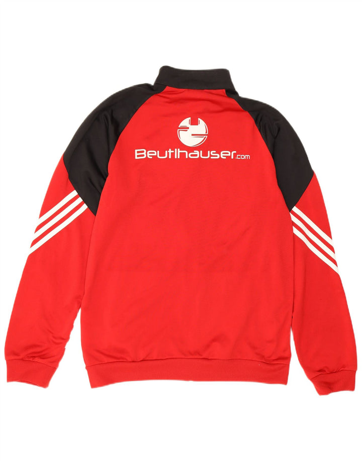 Adidas Mens Graphic Tracksuit Top Jacket Medium Red Colourblock Polyester