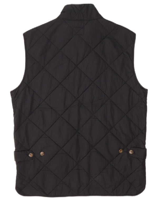 J. CREW Mens Quilted Gilet UK 36 Small Black Polyester