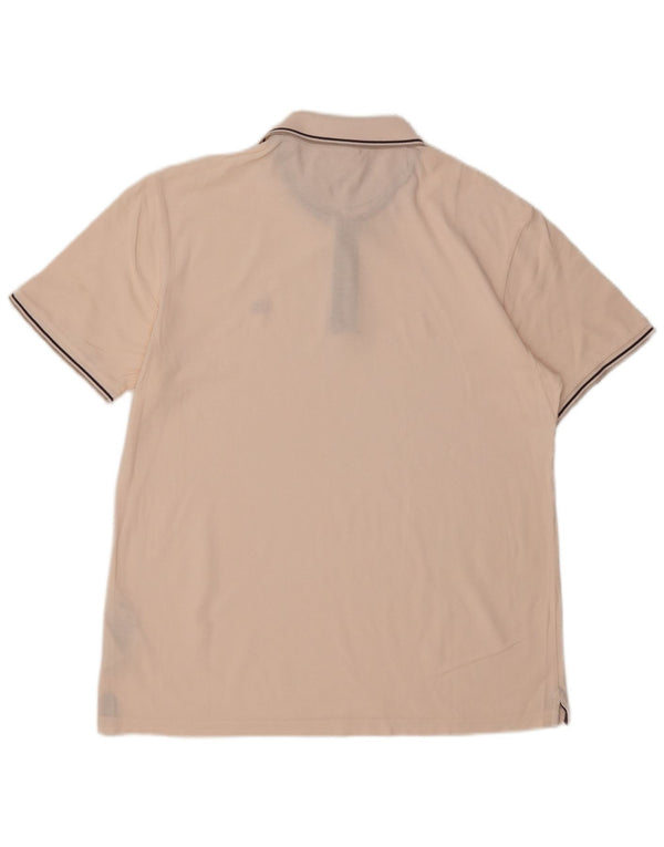 Champion Mens Polo Shirt Large Beige Cotton